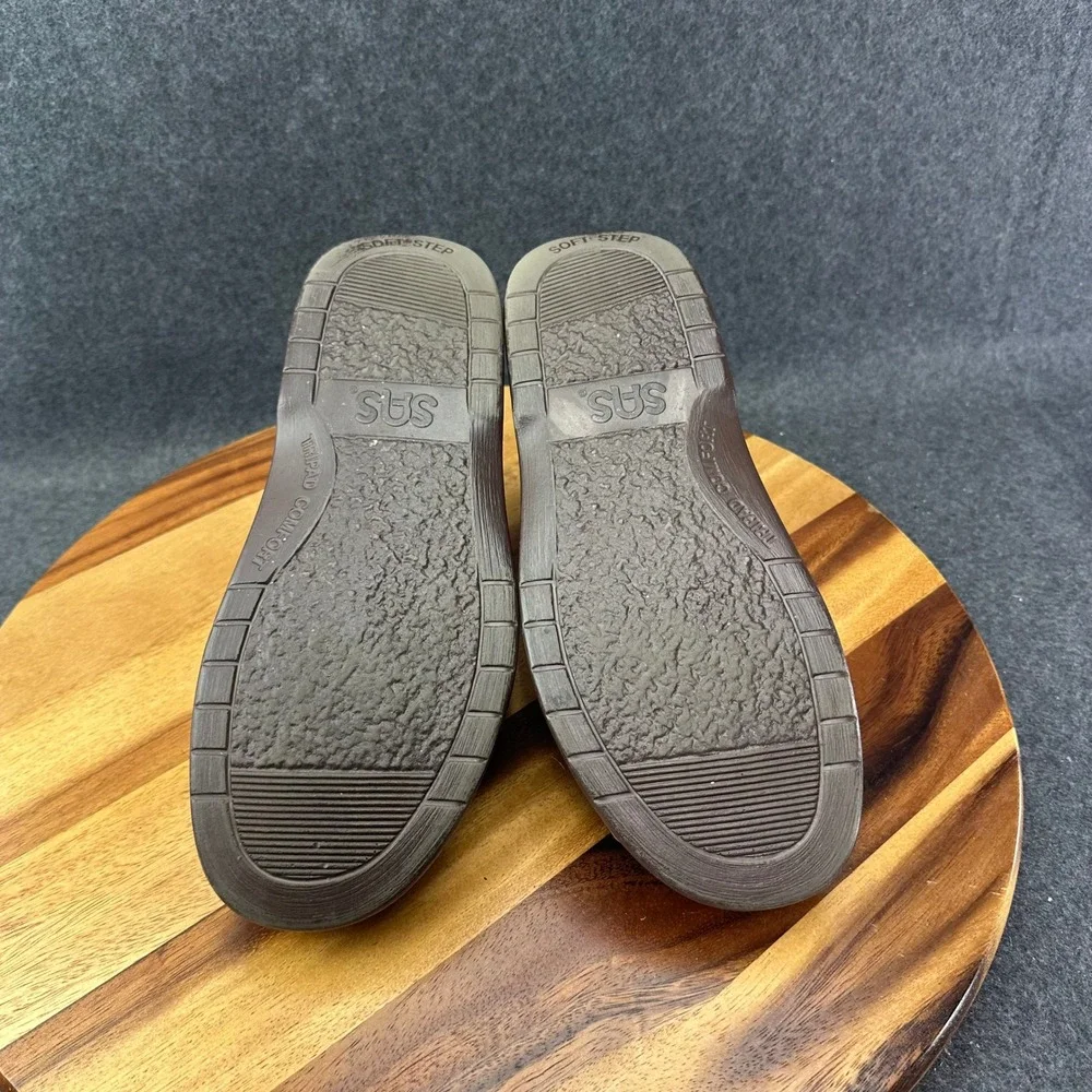 SAS Bout Time Men's Size 8.5M Brown Leather Lace Up Casual Loafers Comfort